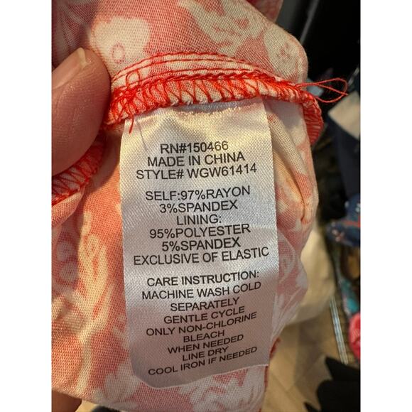 Market & Spruce Red Floral Sleeveless Dress Size Large – Summer Casual Midi - Picture 7 of 7